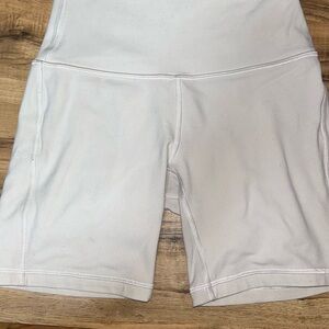 White lululemon Biker Shorts